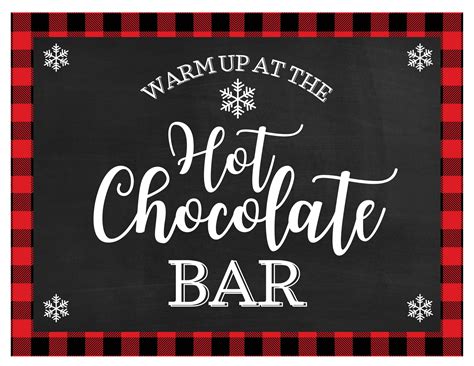 Free Hot Chocolate Bar Printables